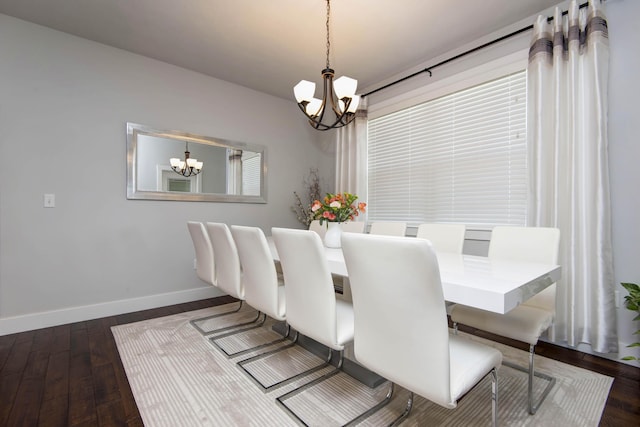 677 N Fox Hill Cir, Nixa, MO 65714 - dining area with a chandelier and wood-type flooring