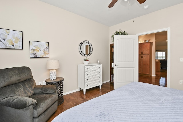 1376 N Sandy Creek Cir # 1, Nixa, MO 65714 - bedroom with dark wood finished floors and ceiling fan