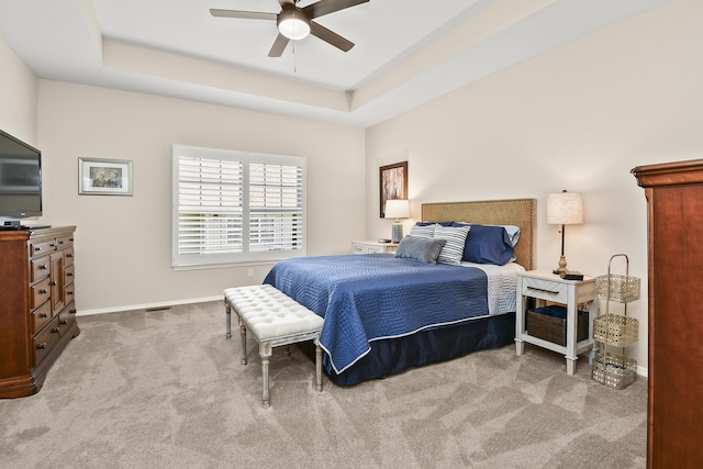 1376 N Sandy Creek Cir # 1, Nixa, MO 65714 - carpeted bedroom with ceiling fan and a raised ceiling