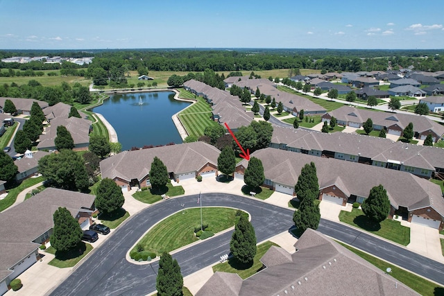 1376 N Sandy Creek Cir # 1, Nixa, MO 65714 - aerial view of property and surrounding area featuring a nearby body of water and nearby suburban area
