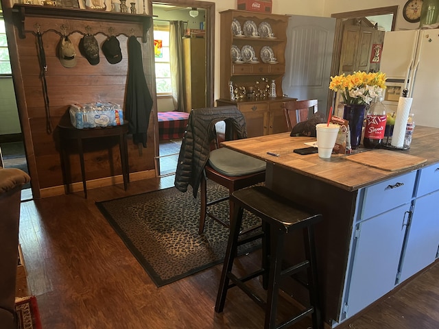 1103 Riverview Dr, Mammoth Spring, AR 72554 - dining room featuring dark wood-type flooring