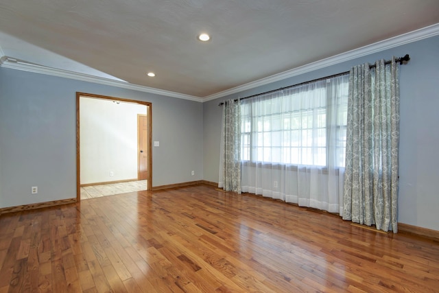 2210 S Catalina Ave, Springfield, MO 65804 - unfurnished room featuring ornamental molding, wood-type flooring, and recessed lighting