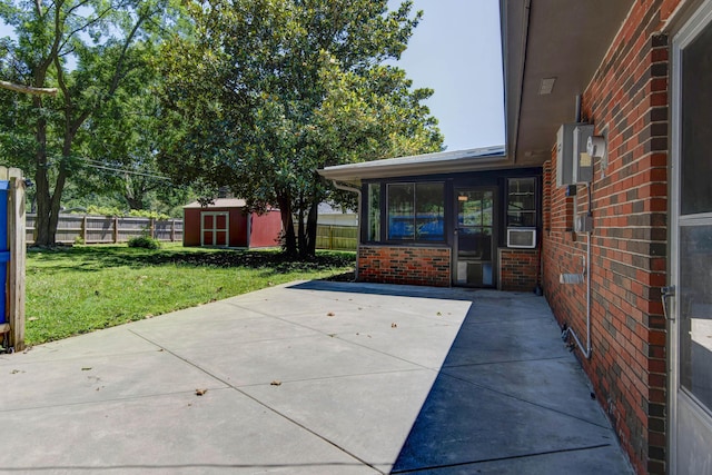 2210 S Catalina Ave, Springfield, MO 65804 - view of patio / terrace with a shed