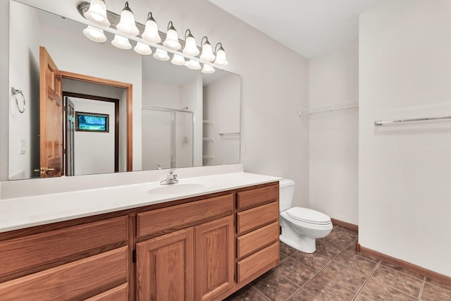 201 Silver Oak Ln, Branson West, MO 65737 - full bath featuring a stall shower, vanity, and tile patterned flooring