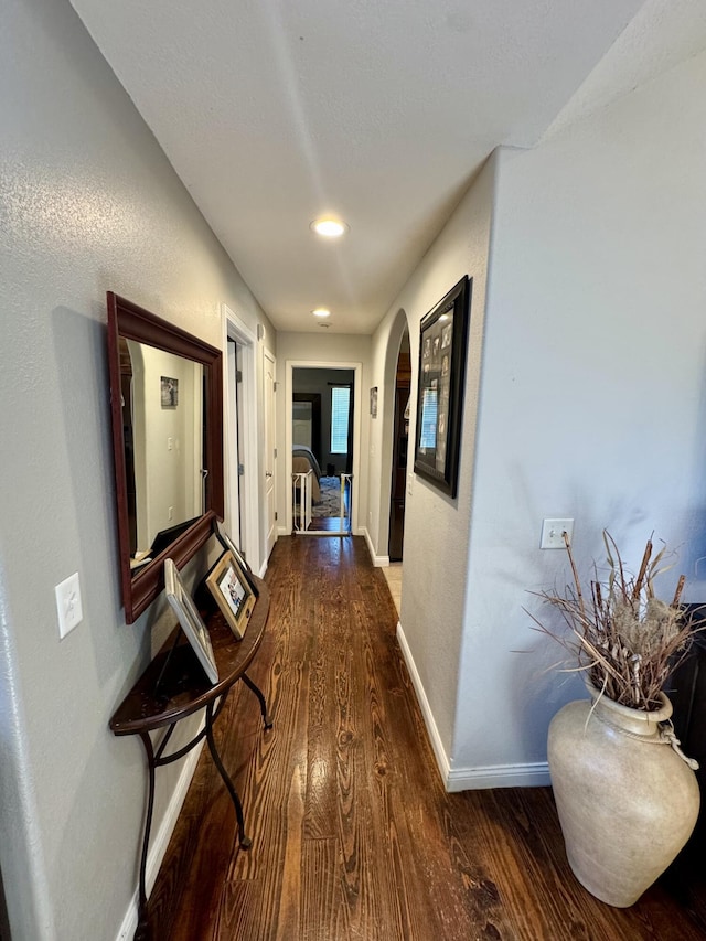 5537 S Pinehurst Ave, Springfield, MO 65810 - corridor with wood finished floors and arched walkways