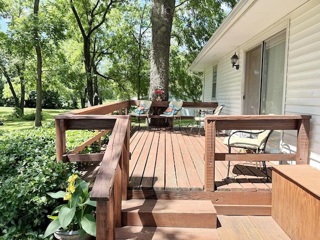 16610 S 1375th Rd, Nevada, MO 64772 - deck featuring view of scattered trees
