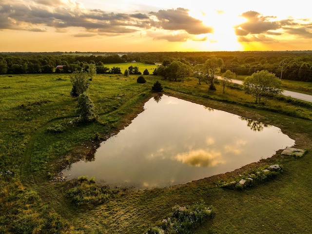 30950 E 54th Hwy, El Dorado Springs, MO 64744 - aerial view at dusk of a water view and a rural view