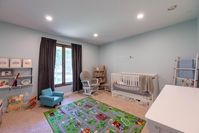 1728 E Camino Alto St, Springfield, MO 65804 - carpeted bedroom featuring a nursery area and recessed lighting
