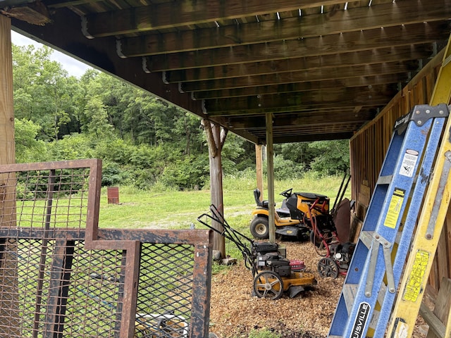 421 N Emory Creek Rd, Walnut Shade, MO 65771 - view of grassy yard featuring a wooded view