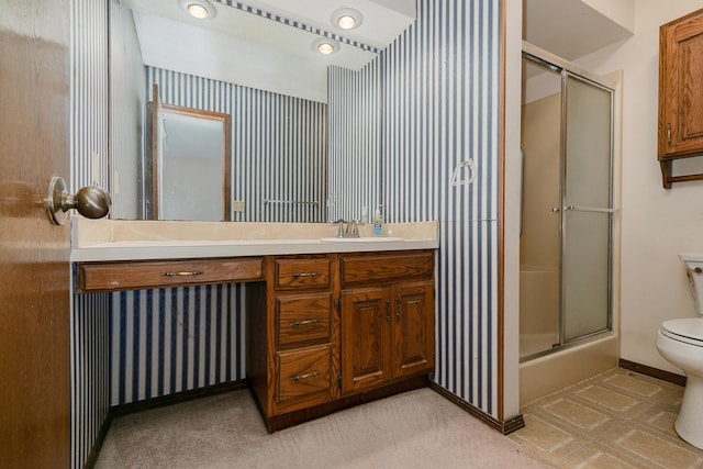 3723 N Vera Cruz Dr, Springfield, MO 65803 - bathroom featuring vanity, shower / bath combination with glass door, and radiator