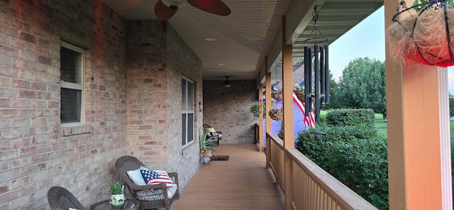 106 Finch Dr, Strafford, MO 65757 - wooden terrace with a ceiling fan