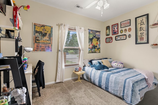 106 Finch Dr, Strafford, MO 65757 - carpeted bedroom with baseboards and a ceiling fan