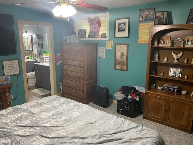 4811 State Route Cc, West Plains, MO 65775 - carpeted bedroom with ensuite bath and ceiling fan