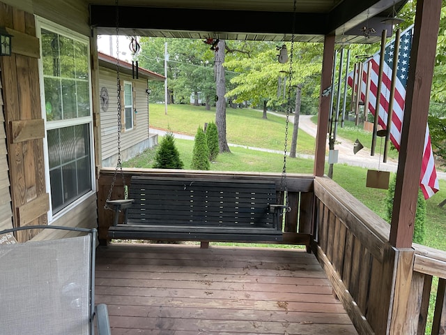 4811 State Route Cc, West Plains, MO 65775 - wooden deck with a yard