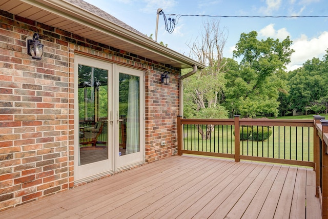 623 E Weaver Rd, Springfield, MO 65810 - wooden deck with french doors