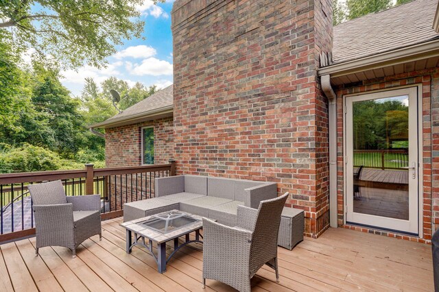 623 E Weaver Rd, Springfield, MO 65810 - wooden terrace featuring outdoor lounge area
