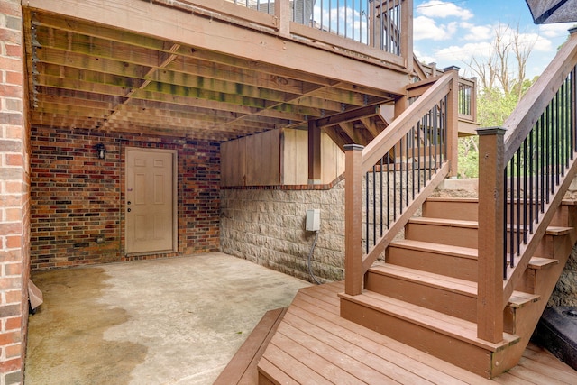 623 E Weaver Rd, Springfield, MO 65810 - view of patio / terrace with stairs and a wooden deck