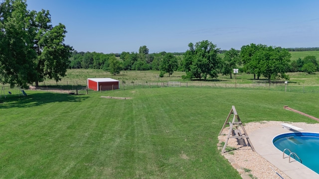 258 State Highway 32, Buffalo, MO 65622 - view of yard featuring a rural view, an outbuilding, and a pole building