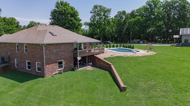 258 State Highway 32, Buffalo, MO 65622 - outdoor pool with a yard and a wooden deck