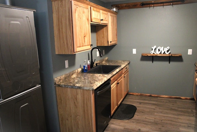 2240 Mease Dr, Reeds Spring, MO 65737 - kitchen featuring dishwasher, dark wood-type flooring, and light brown cabinets