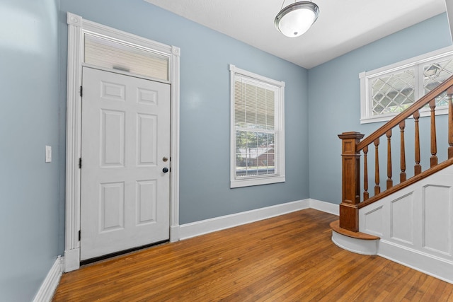 1201 N Broadway Ave, Springfield, MO 65802 - entrance foyer with wood finished floors and stairs