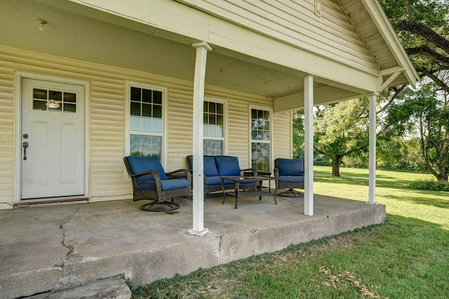 12655 Lawrence Unit 2155, Mount Vernon, MO 65712 - view of patio featuring an outdoor hangout area
