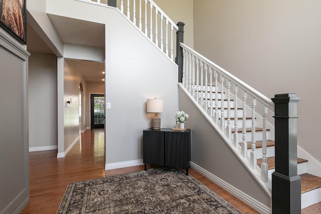 295 Headwaters Dr, Marshfield, MO 65706 - stairway with wood finished floors and baseboards