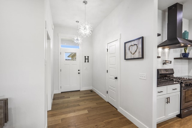 940 E Powers Ct, Nixa, MO 65714 - entrance foyer with a chandelier and wood finished floors