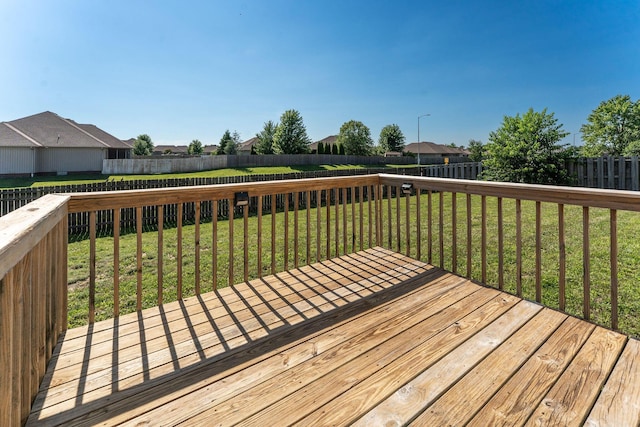 663 N Althea Ave, Nixa, MO 65714 - wooden terrace featuring a fenced backyard and a residential view