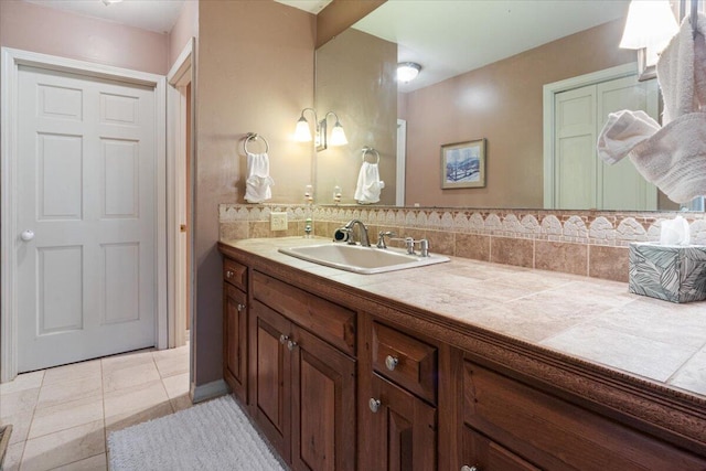 23 Sweetwater Ln, Buffalo, MO 65622 - full bathroom featuring vanity, tile patterned flooring, and backsplash