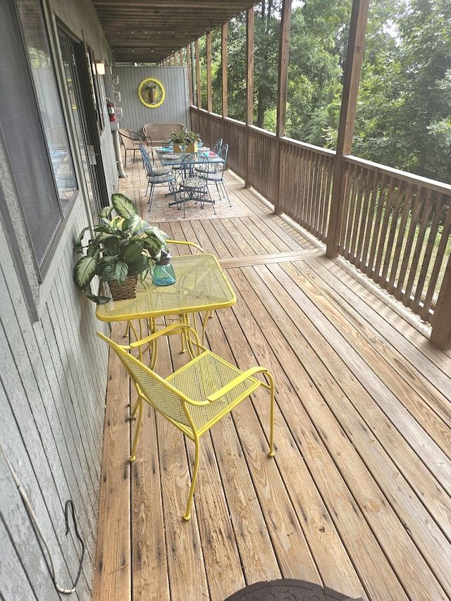 388 Notch Ln Bldg 5 Unit B, Branson West, MO 65737 - wooden terrace with outdoor dining area