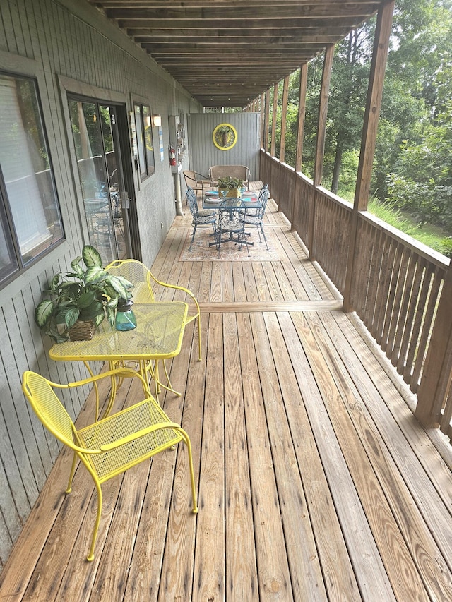 388 Notch Ln Bldg 5 Unit B, Branson West, MO 65737 - wooden terrace featuring outdoor dining space