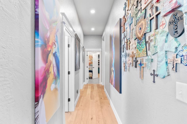 3972 E Dunrobin Dr, Springfield, MO 65809 - corridor with recessed lighting, wood finished floors, and a textured wall