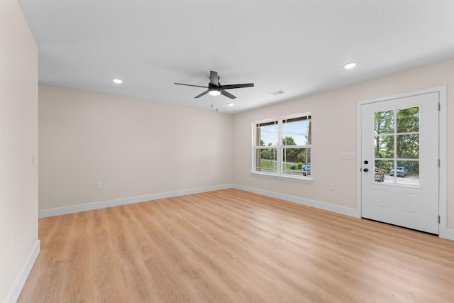 265 Mccann Rd, Powersite, MO 65731 - entrance foyer with healthy amount of natural light, ceiling fan, light wood-style flooring, and recessed lighting