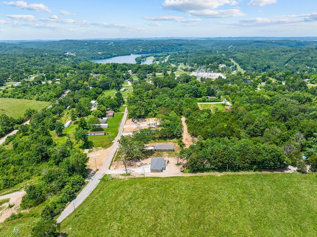 265 Mccann Rd, Powersite, MO 65731 - aerial view of property and surrounding area featuring a heavily wooded area and a nearby body of water