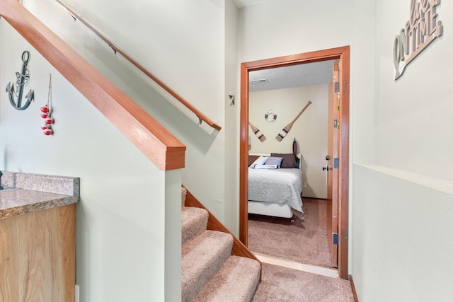 78 Free Bird Ln, Reeds Spring, MO 65737 - stairway with carpet flooring