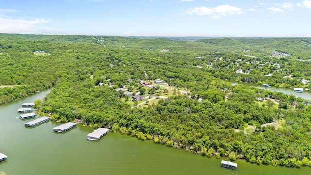 78 Free Bird Ln, Reeds Spring, MO 65737 - drone / aerial view of a heavily wooded area and a large body of water