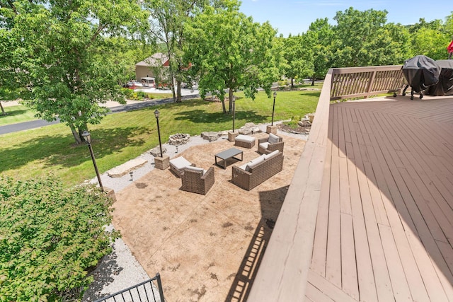 78 Free Bird Ln, Reeds Spring, MO 65737 - deck with a lawn