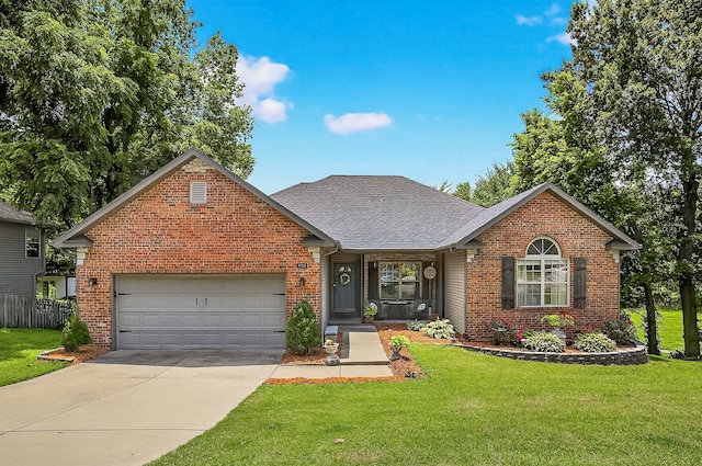4050 W Page Pl, Springfield, MO 65802 - view of front of home featuring brick siding, driveway, and an attached garage