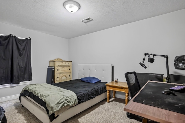 4050 W Page Pl, Springfield, MO 65802 - bedroom with carpet floors, an office area, and a textured ceiling