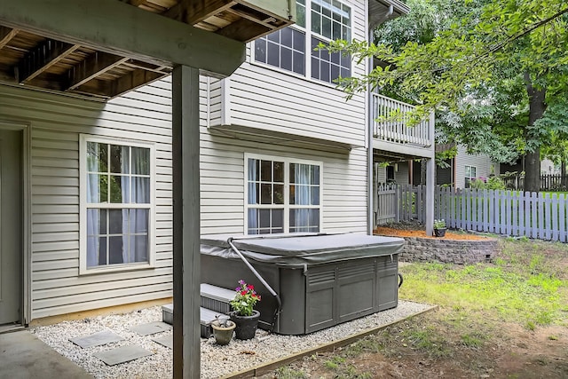4050 W Page Pl, Springfield, MO 65802 - exterior space with a hot tub and a balcony