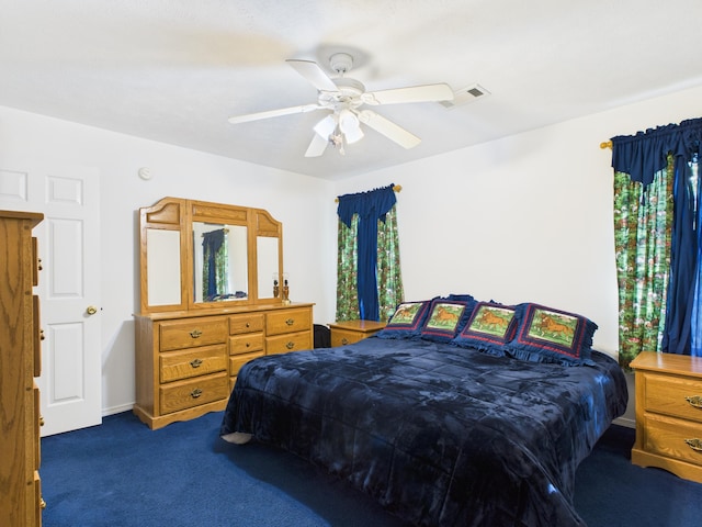 1007 S Walnut St, Harrison, AR 72601 - bedroom featuring carpet floors and a ceiling fan