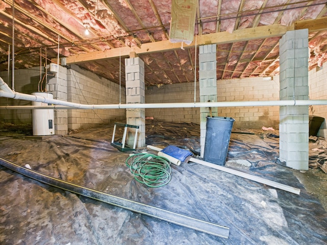 1007 S Walnut St, Harrison, AR 72601 - miscellaneous room with concrete block wall