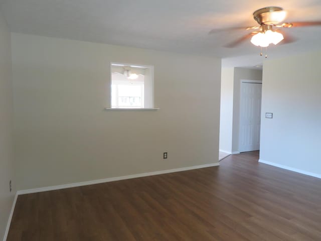 1007 E Parkview St, Ozark, MO 65721 - spare room with dark wood finished floors and ceiling fan