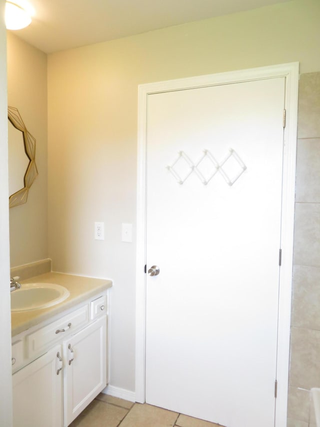 1007 E Parkview St, Ozark, MO 65721 - bathroom with vanity and tile patterned floors