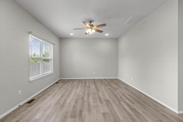 200 E Rosalie St, Strafford, MO 65757 - spare room featuring ceiling fan, light wood-style flooring, and recessed lighting