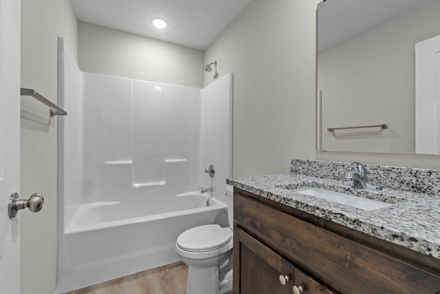 200 E Rosalie St, Strafford, MO 65757 - full bathroom with vanity, shower / tub combination, and wood finished floors