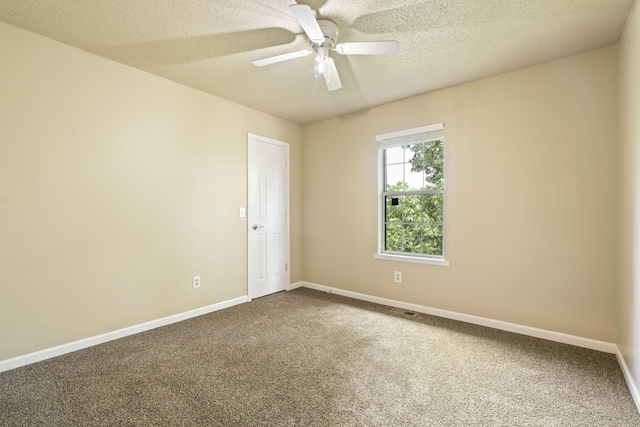 1813 Boswell Ave, Branson, MO 65616 - empty room with carpet flooring, ceiling fan, and a textured ceiling