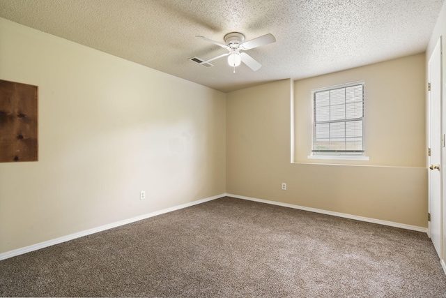 1813 Boswell Ave, Branson, MO 65616 - carpeted empty room featuring a ceiling fan and a textured ceiling