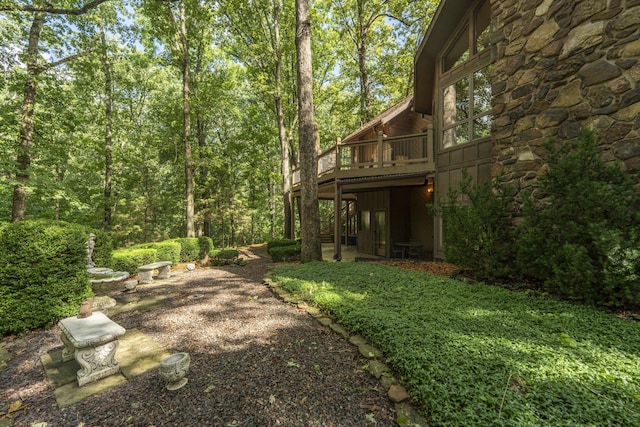 636 Crader Ct, Springfield, MO 65802 - view of yard with a wooden deck